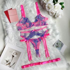 Heavy Industry XINGX Embroidery Tie-neck Sling Underwear Kit (Option: Purple-S)